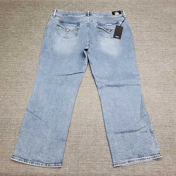 Hudson Ladies Everyday Trendy Modern Straight Leg Jeans w Pockets Size 18 Blue - Picture 5 of 11